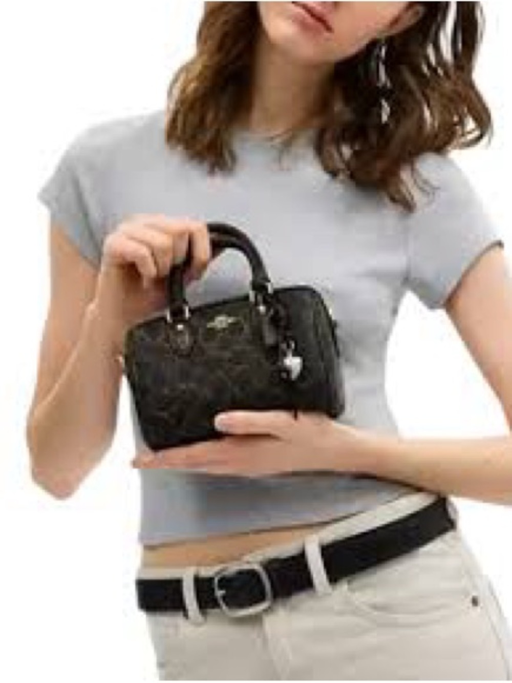 ✨ NWT Coach Mini Rowan Crossbody Bag – Loved Signature Canvas ✨ - Picture 1 of 8